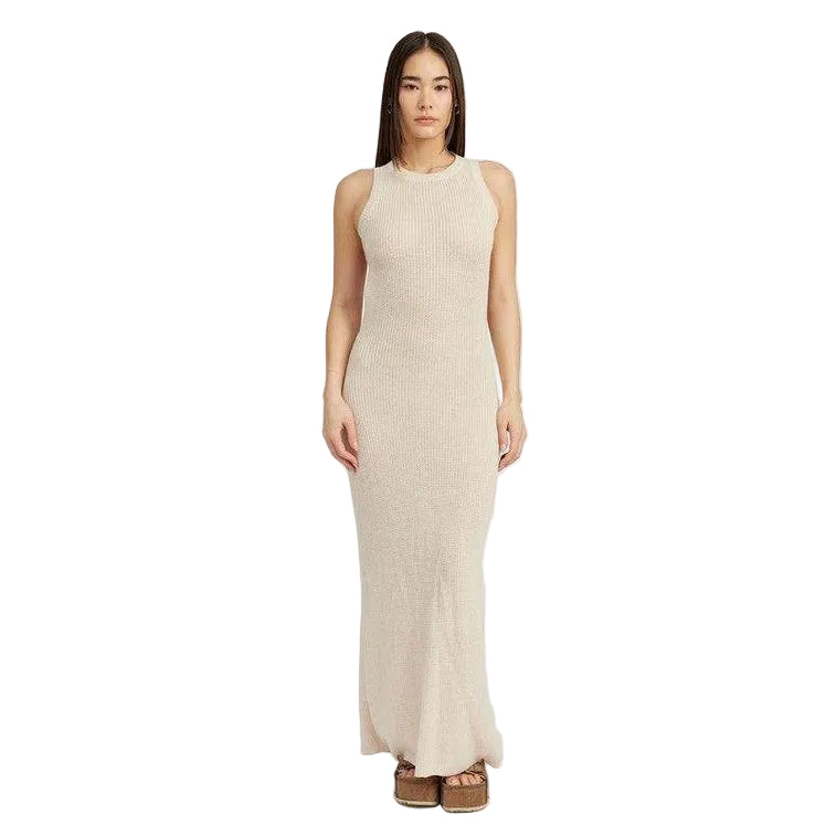 Halter Neck Maxi Dress with Open Back - VacationGrabs