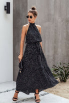 Stylish halter neck polka dot dress from VacationGrabs, perfect for summer outings and vacations