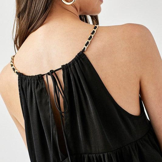 Women's Shirts Halter Neck With Back Strap Flared Top
