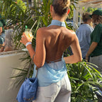 Women's light blue halter-top, perfect for summer outings