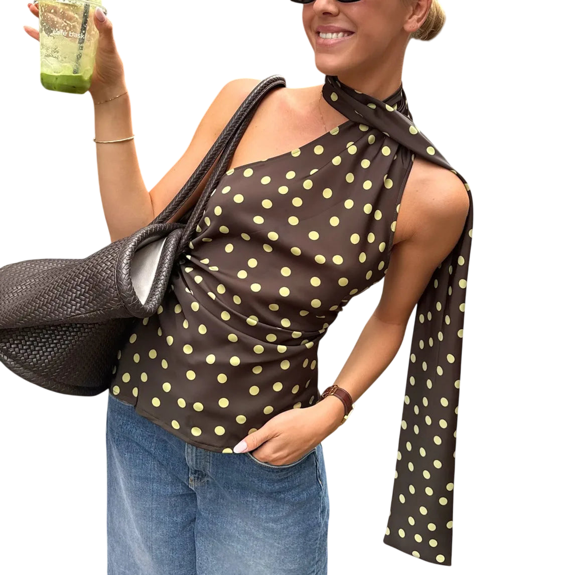 Women's Polka Dot Halter-Top for Vacation Style