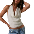 Women’s Knitted Halter-Top for Casual Outings
