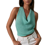 Women’s Knitted Halter-Top for Casual Outings