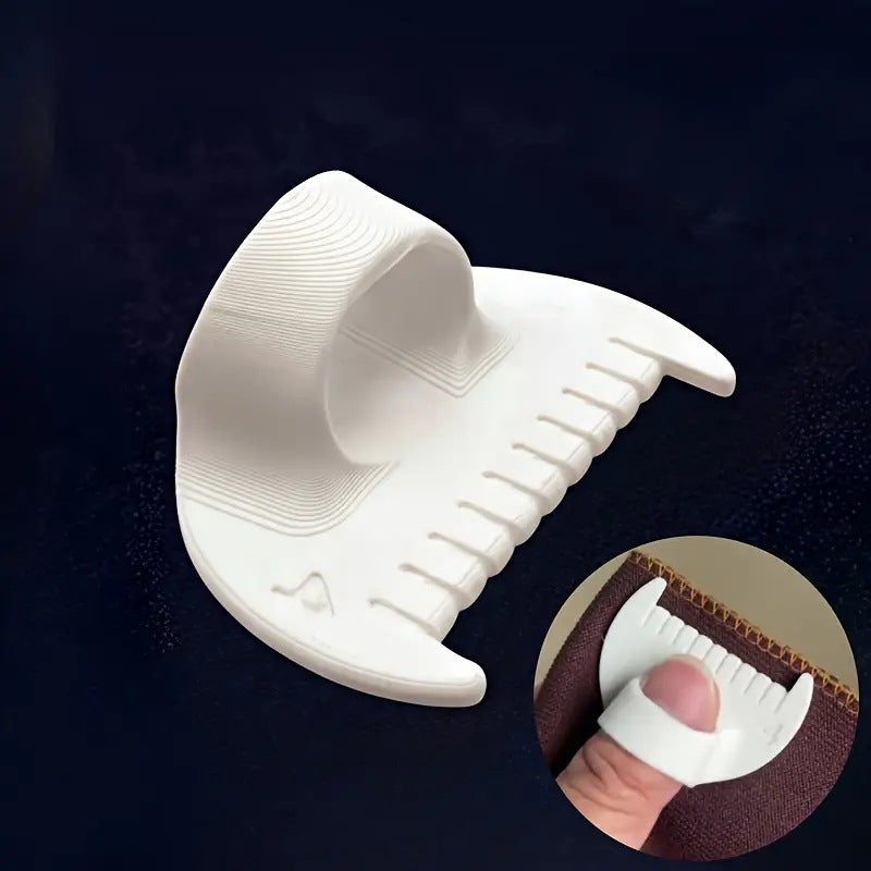 Hand-sewing needles tool, white plastic for easy threading