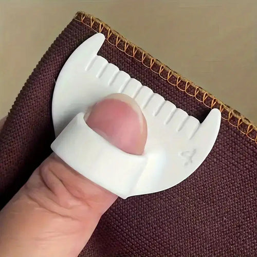 White hand-sewing needles threading aid for easier sewing tasks