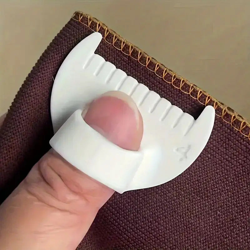 White hand-sewing needles threading aid for easier sewing tasks