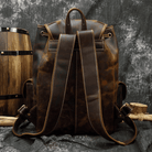 Handcrafted leather backpacks men women featuring a stylish design and durable construction