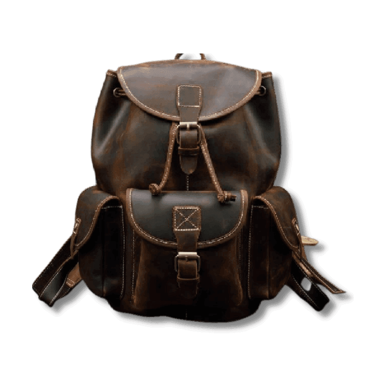Handcrafted leather backpacks men women with spacious compartments and adjustable straps