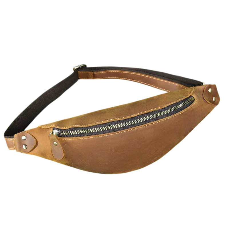 VacationGrabs Hands-Free Leather Fanny Pack for Travel