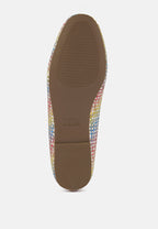 Harriet Glitter Faux Leather Flat Ballerinas