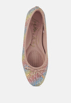 Harriet Glitter Faux Leather Flat Ballerinas