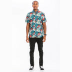 Men's WEIV Hawaiian shirt, colorful cotton, perfect for summer outings