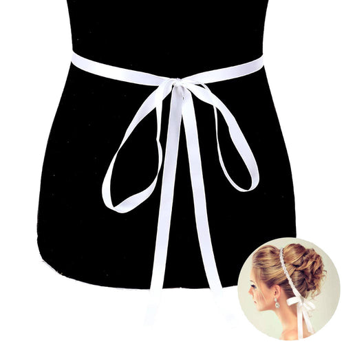 Madeline Love white headband bridal, elegant satin for special occasions