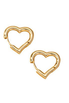 LA3accessories heart shape huggie hoop earrings in gold, stylish and perfect for everyday wear