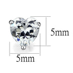 women's heart shaped stud earrings, sparkling crystal, perfect for special occasions