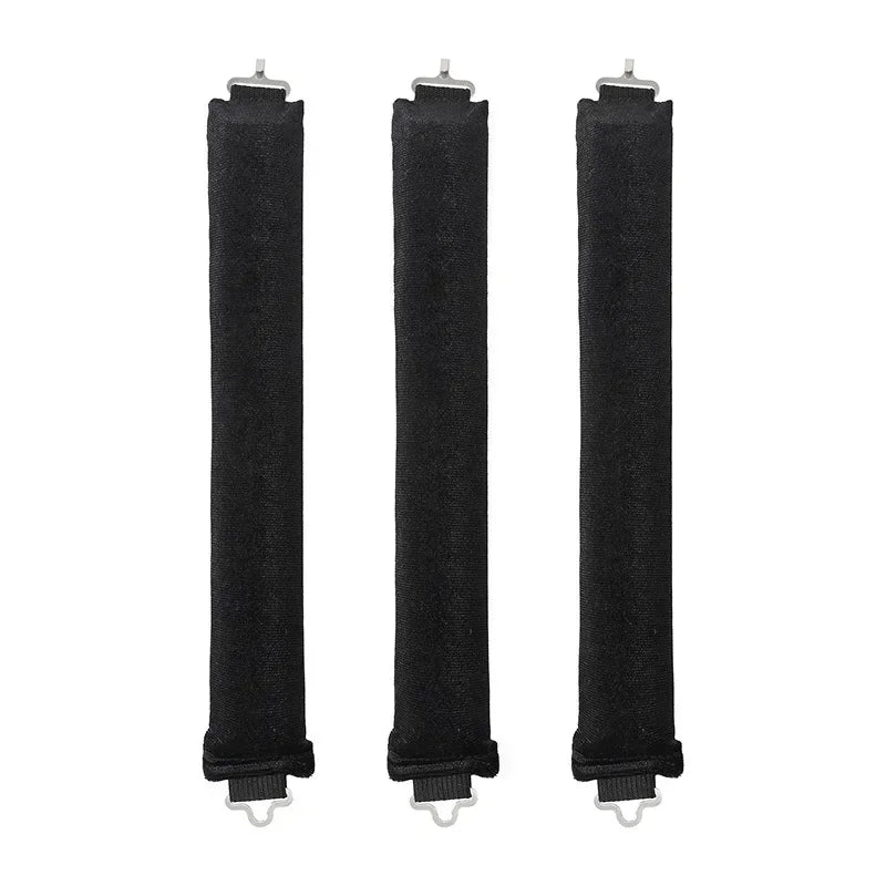 Black heatless hair curler headband set for effortless styling