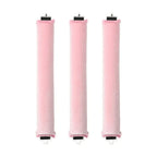 Pink heatless hair curler headband for gentle curling without heat