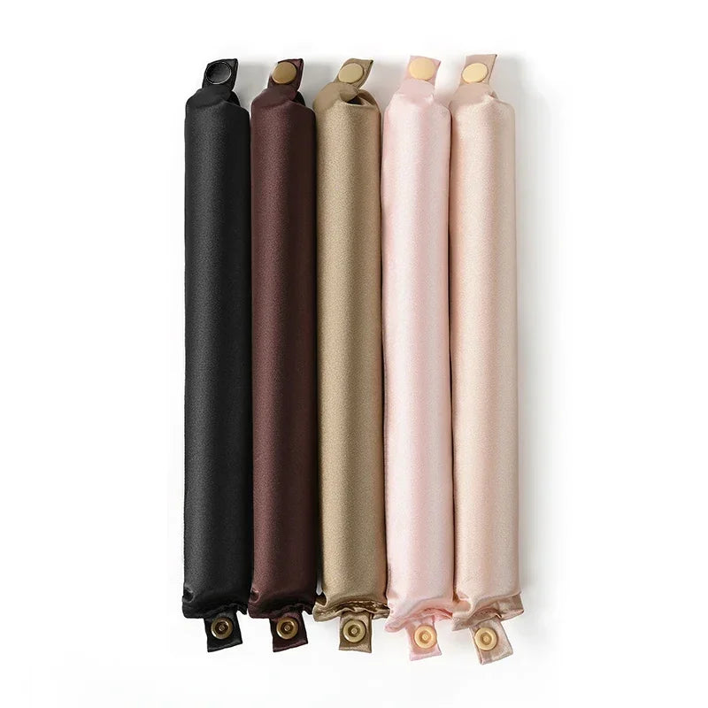 Heatless hair curlers for women in a set of five colors