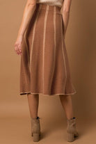 Women's Skirts Herringbone Stripe Sweater Skirt