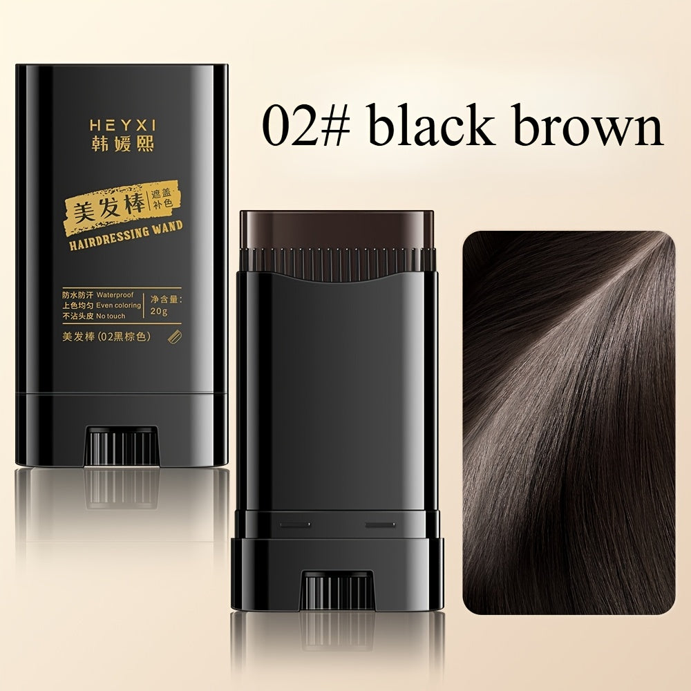 Hair colour dye stick, black brown, easy application for touch-ups