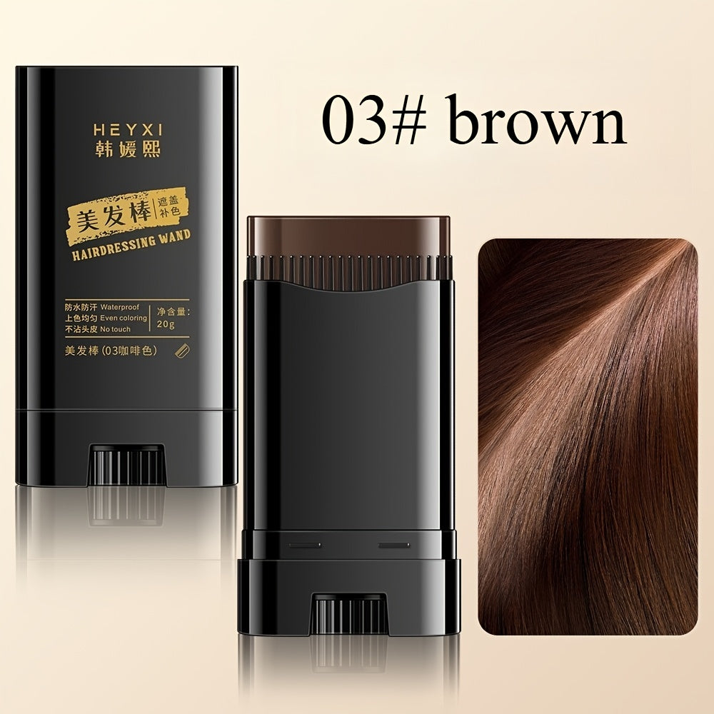 Hair colour dye stick in brown, easy application for vibrant color