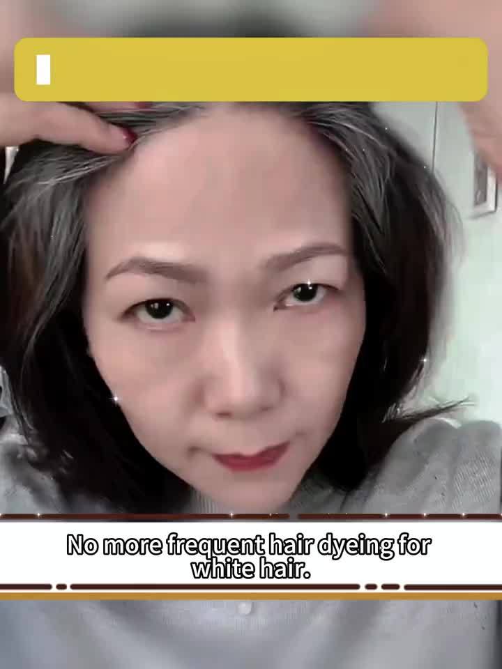 Hair colour dye for covering white hair with easy application