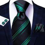 Blue tie collection with elegant stripes, perfect for formal events