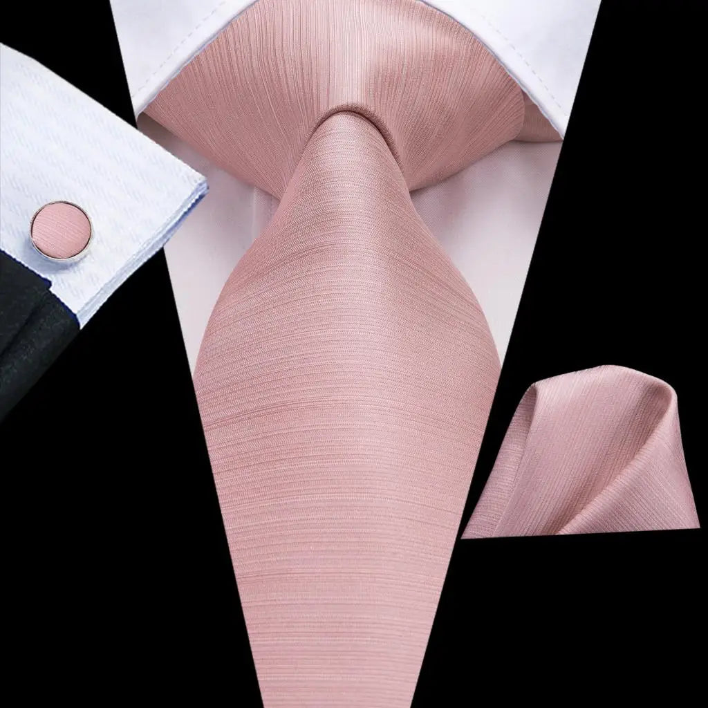 Men's pink tie collection, silk material, formal events