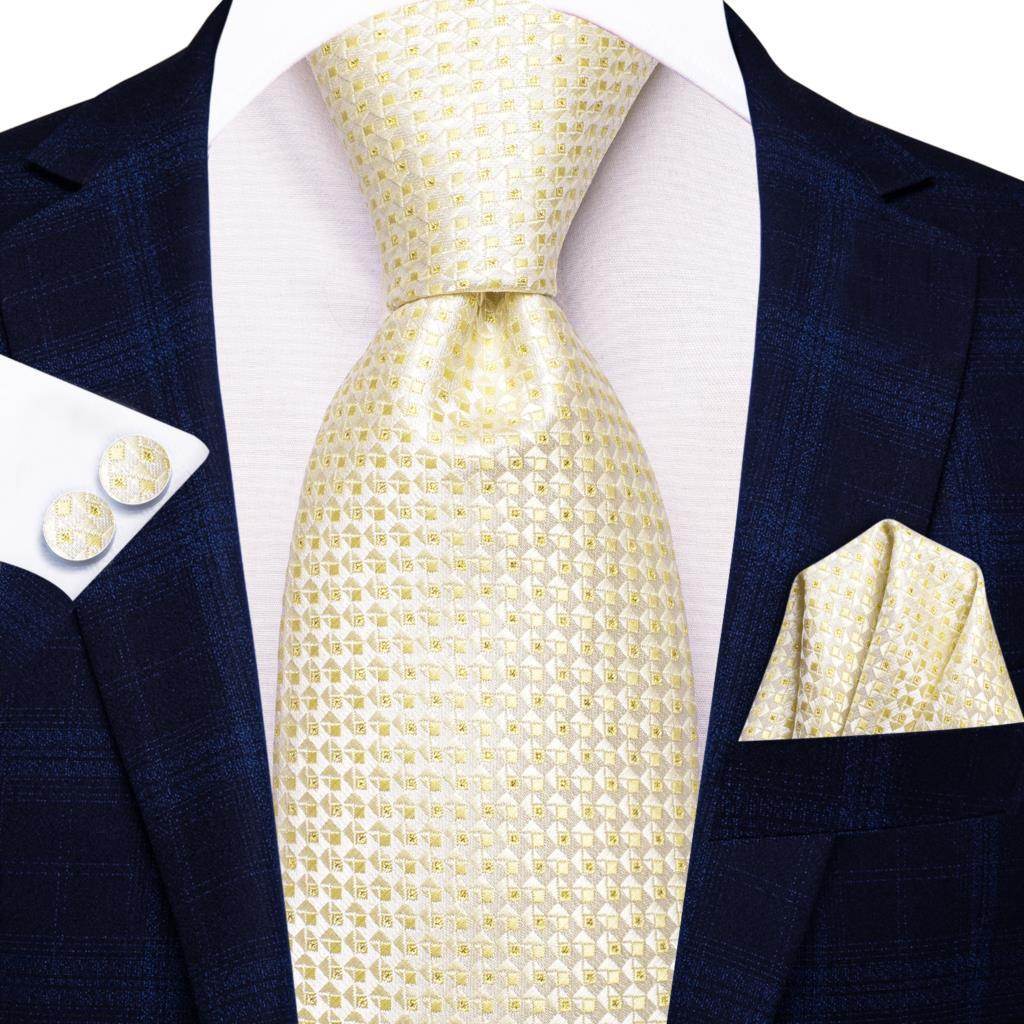 Gold paisley formal tie designed for stylish men's accessories with matching pocket square