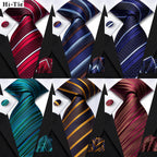 Men's striped ties in multiple colors, perfect for formal occasions, how to tie mens tie