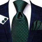 Men's green silk tie, perfect for formal occasions, how to tie mens tie