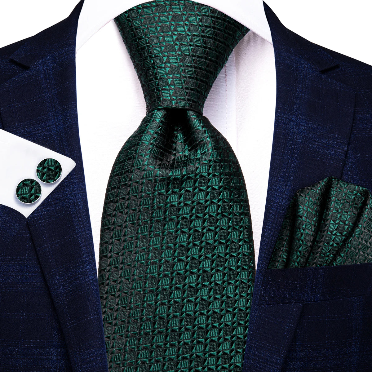 Men's green silk tie, perfect for formal occasions, how to tie mens tie