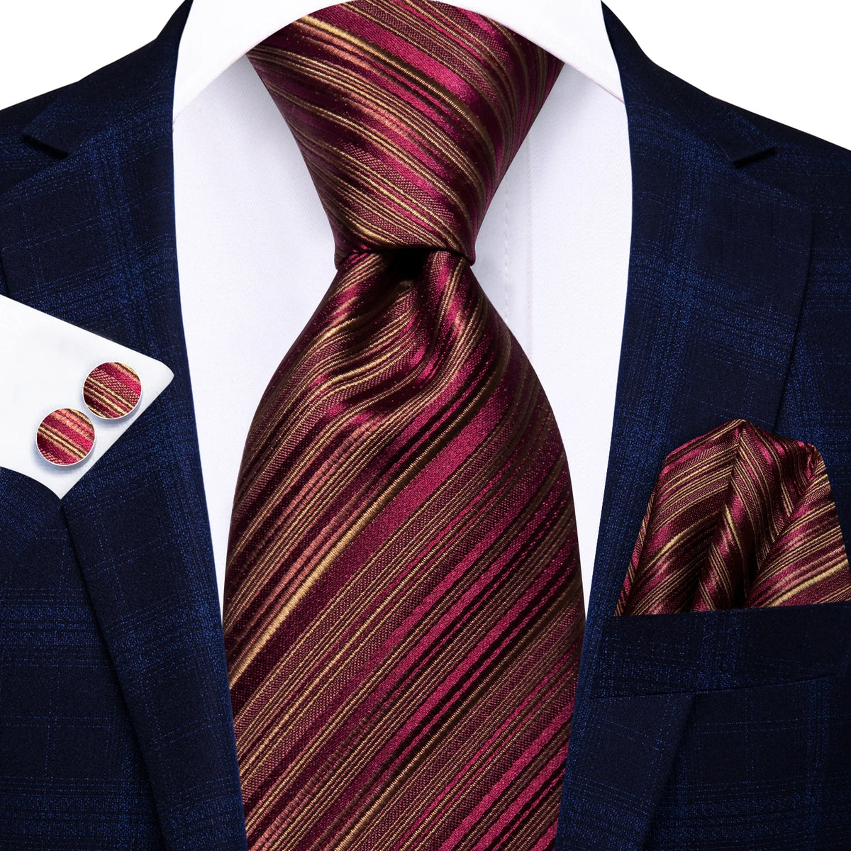 Men's burgundy silk tie, perfect for learning how to tie mens tie
