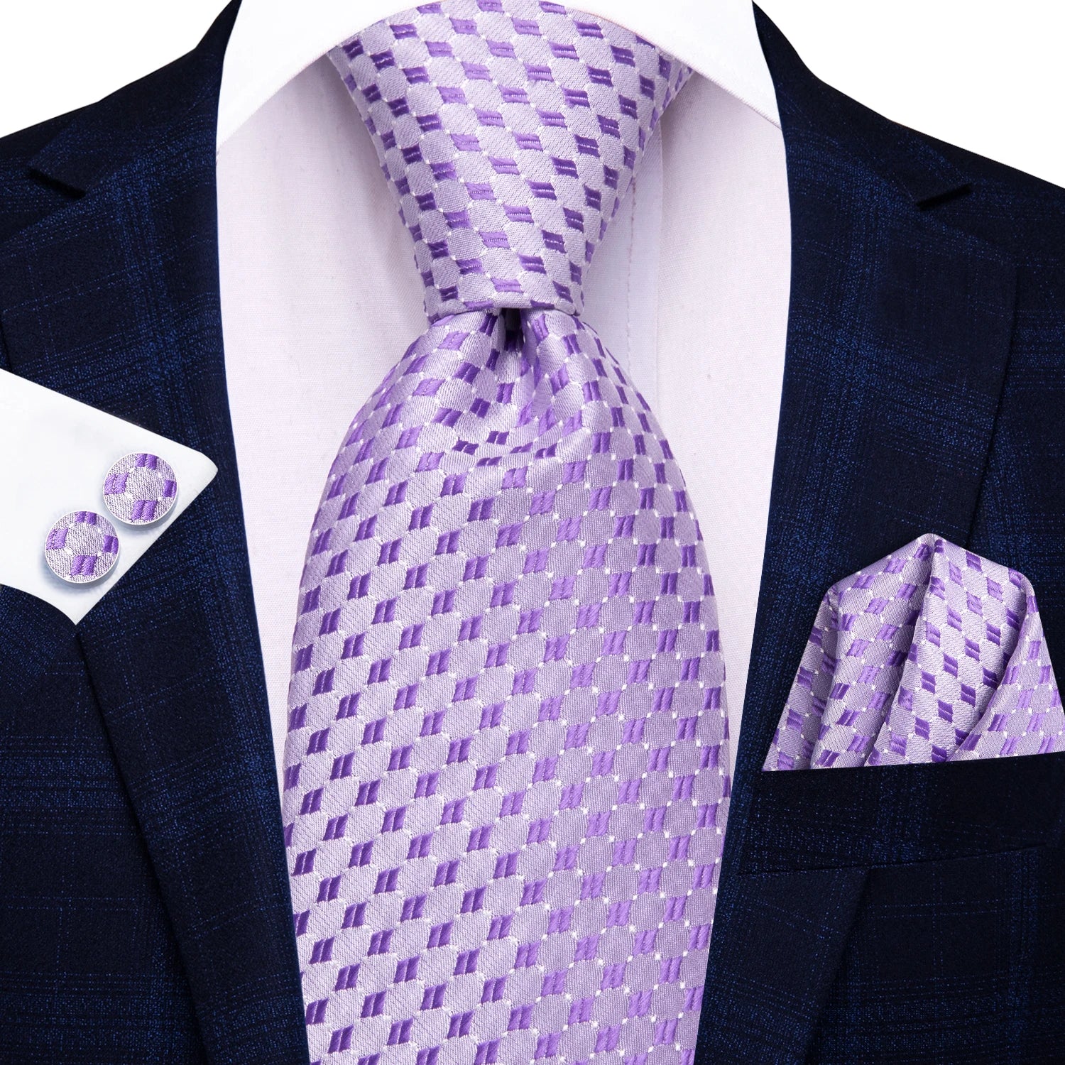 Purple silk necktie for formal occasions, necktie how to tie