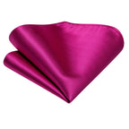 Magenta silk pocket square ideal for formal events, necktie how to tie