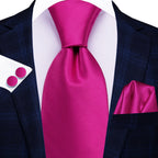 Men's pink necktie how to tie with silk texture for formal events