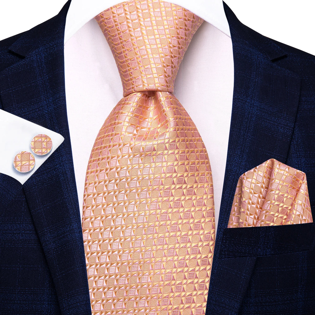 Men's gold patterned necktie, silk, perfect for formal occasions, necktie how to tie