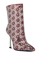 Rag Company high ankle designer boots for women featuring a unique star-patterned design and high heel