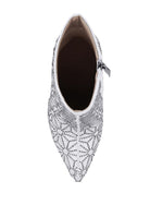 Rag Company high ankle designer boots for women with intricate silver embellishments and sleek design