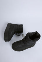 Rag Company high ankle winter boots in black with padded interior for warmth and comfort