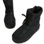 Rag Company high ankle winter boots in black with padded design and adjustable laces for comfort and warmth