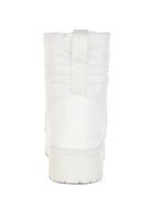 Rag Company high ankle winter boots in white with a durable sole and padded design