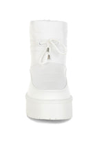 Rag Company high ankle winter boots in white with lace detail and thick sole for stylish comfort