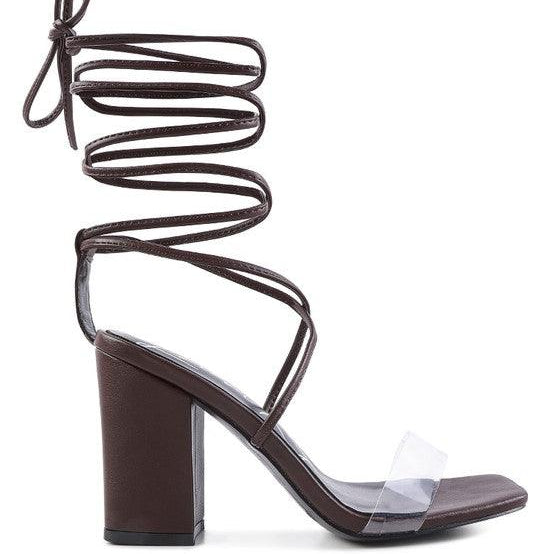 Women's Shoes - Heels High Cult Strappy Tie-Up Block Heels