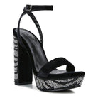 Rag Company high heel vacation sandals with sparkling embellishments and a stylish design