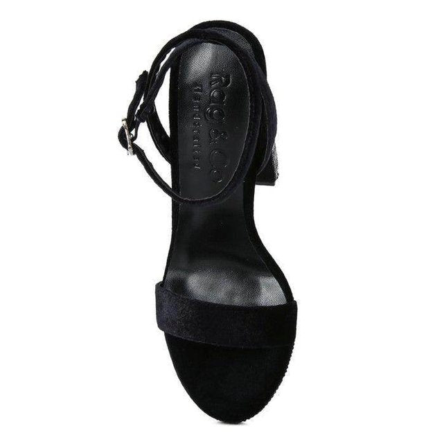 Rag Company high heel vacation sandals in black with an elegant design for stylish summer looks