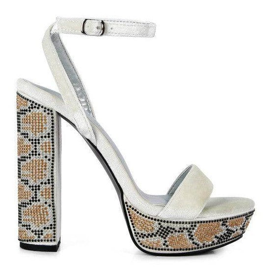 Rag Company high heel vacation sandals with a stylish design and embellished details
