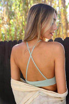 High neck lace top by Leto Accessories featuring a trendy cropped design and delicate lace details
