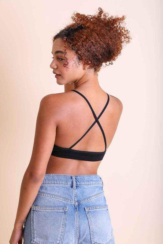 Leto Accessories high neck lace top with a stylish cropped design and delicate lace detailing