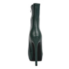 Rag Company women's high platform stiletto ankle boots in black leather viewed from the back
